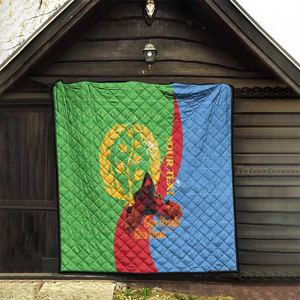 Personalised Eritrea Independence Day Quilt Shida Shoes Olive Branch African Pattern
