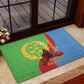 Personalised Eritrea Independence Day Rubber Doormat Shida Shoes Olive Branch African Pattern
