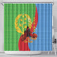 Personalised Eritrea Independence Day Shower Curtain Shida Shoes Olive Branch African Pattern
