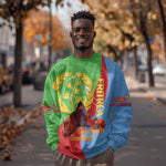 Personalised Eritrea Independence Day Sweatshirt Shida Shoes Olive Branch African Pattern