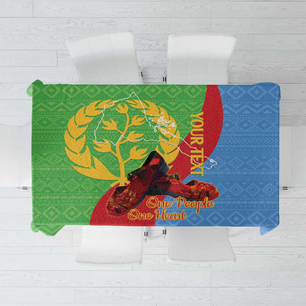 Personalised Eritrea Independence Day Tablecloth Shida Shoes Olive Branch African Pattern