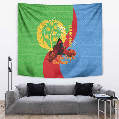 Personalised Eritrea Independence Day Tapestry Shida Shoes Olive Branch African Pattern