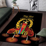 Custom Eritrea Martyrs' Day Area Rug 20 June Shida Shoes With Candles - Black