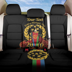 Custom Eritrea Martyrs' Day Back Car Seat Cover 20 June Shida Shoes With Candles - Black