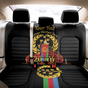 Custom Eritrea Martyrs' Day Back Car Seat Cover 20 June Shida Shoes With Candles - Black