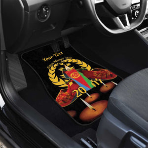 Custom Eritrea Martyrs' Day Car Mats 20 June Shida Shoes With Candles - Black