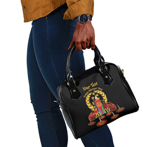 Custom Eritrea Martyrs' Day Shoulder Handbag 20 June Shida Shoes With Candles - Black