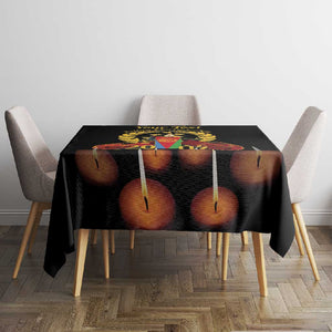 Custom Eritrea Martyrs' Day Tablecloth 20 June Shida Shoes With Candles - Black