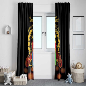 Custom Eritrea Martyrs' Day Window Curtain 20 June Shida Shoes With Candles - Black