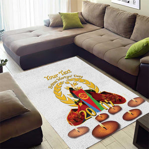 Custom Eritrea Martyrs' Day Area Rug 20 June Shida Shoes With Candles - White