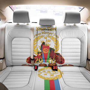 Custom Eritrea Martyrs' Day Back Car Seat Cover 20 June Shida Shoes With Candles - White