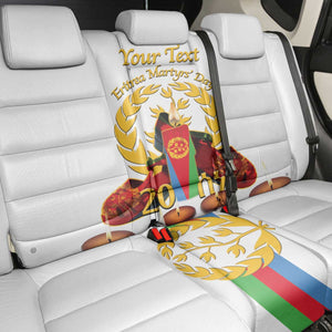 Custom Eritrea Martyrs' Day Back Car Seat Cover 20 June Shida Shoes With Candles - White