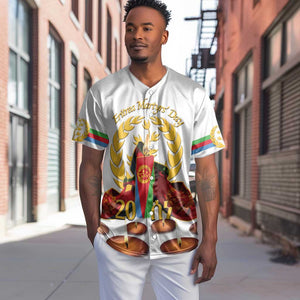 Custom Eritrea Martyrs' Day Baseball Jersey 20 June Shida Shoes With Candles - White