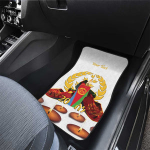 Custom Eritrea Martyrs' Day Car Mats 20 June Shida Shoes With Candles - White