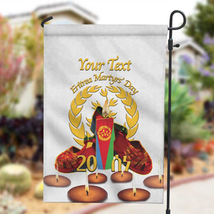 Custom Eritrea Martyrs' Day Garden Flag 20 June Shida Shoes With Candles - White