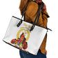 Custom Eritrea Martyrs' Day Leather Tote Bag 20 June Shida Shoes With Candles - White
