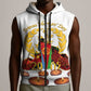 Custom Eritrea Martyrs' Day Sleeveless Zip Hoodie 20 June Shida Shoes With Candles - White - African Pride