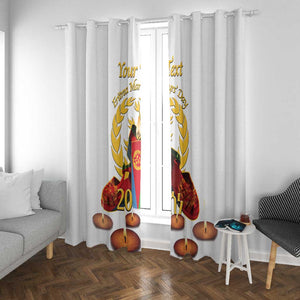 Custom Eritrea Martyrs' Day Window Curtain 20 June Shida Shoes With Candles - White