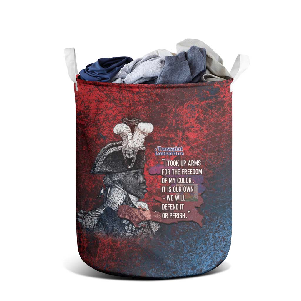 Toussaint Louverture Afro Haiti Laundry Basket Haitian Father Grunge Style - African Pride