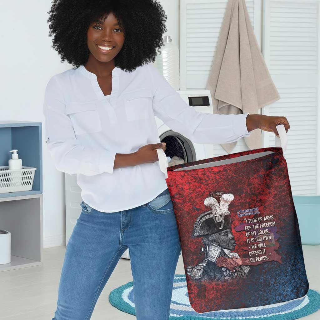 Toussaint Louverture Afro Haiti Laundry Basket Haitian Father Grunge Style - African Pride