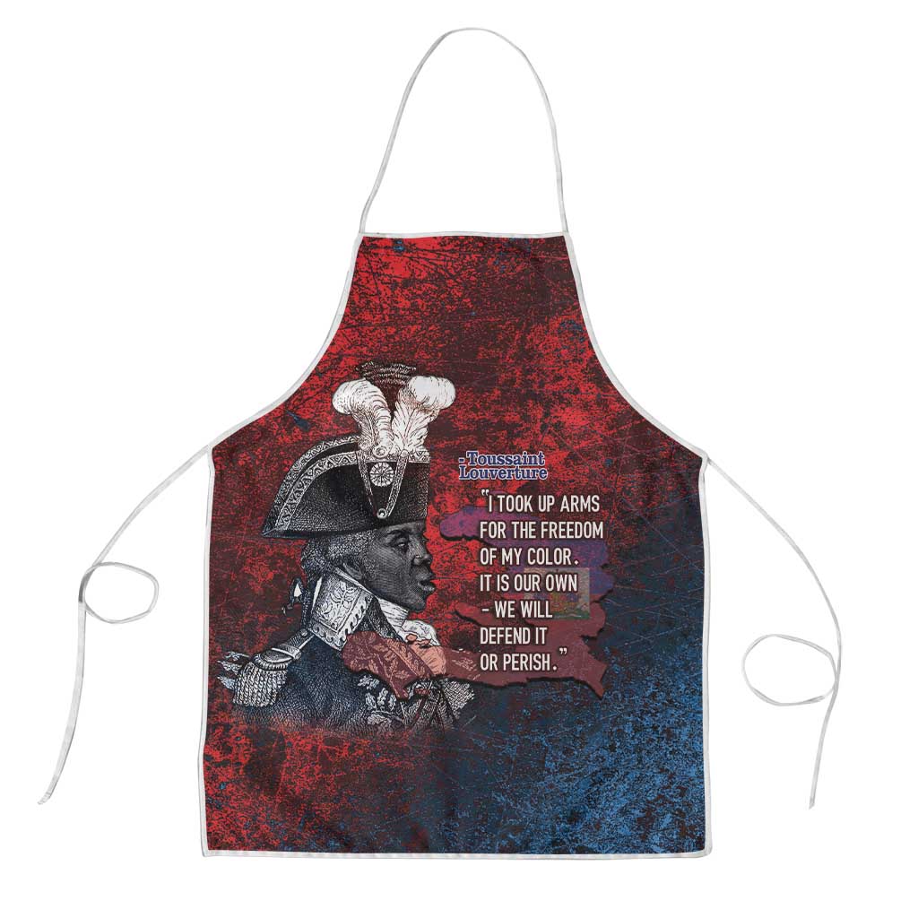 Toussaint Louverture Afro Haiti Apron Haitian Father Grunge Style - African Pride