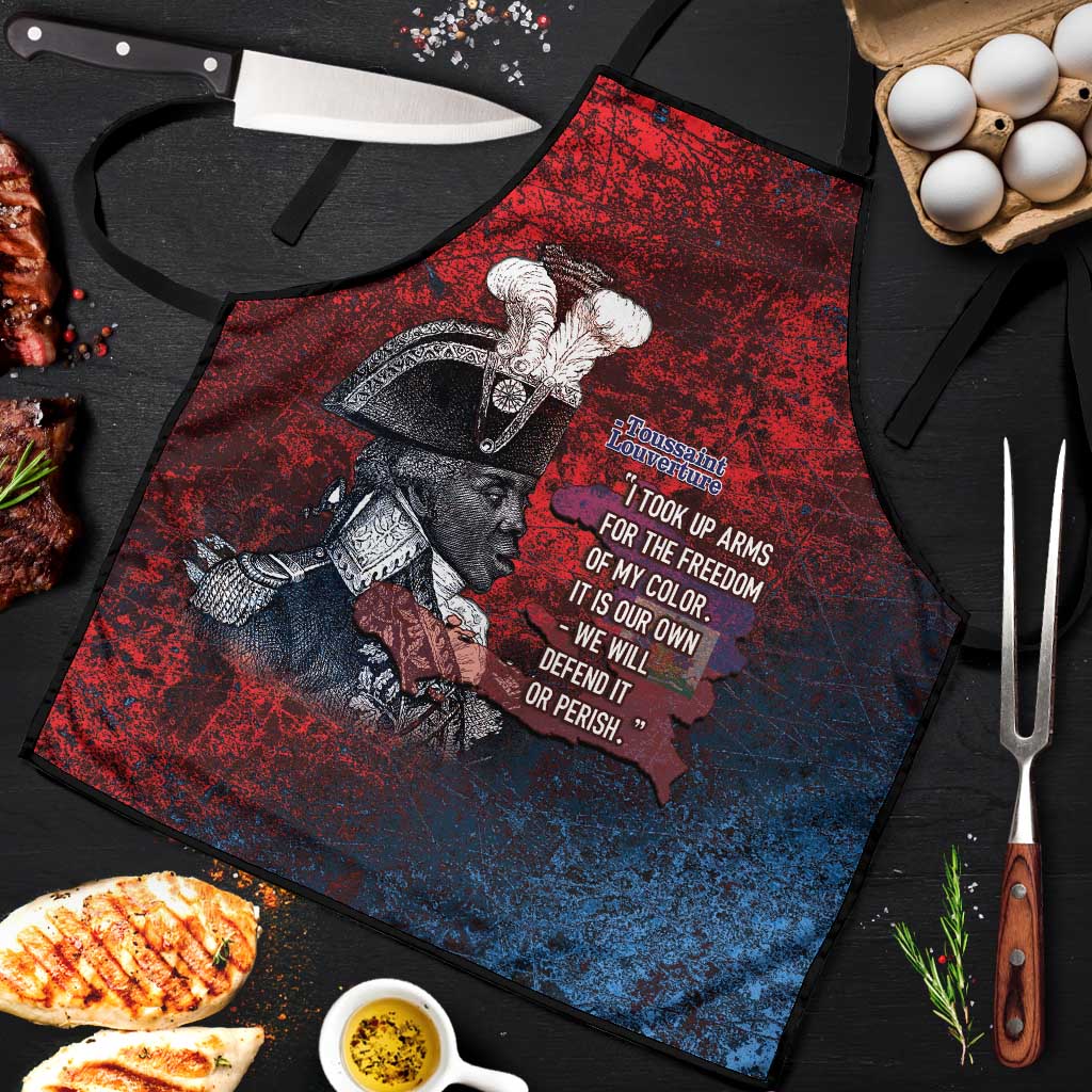 Toussaint Louverture Afro Haiti Apron Haitian Father Grunge Style - African Pride