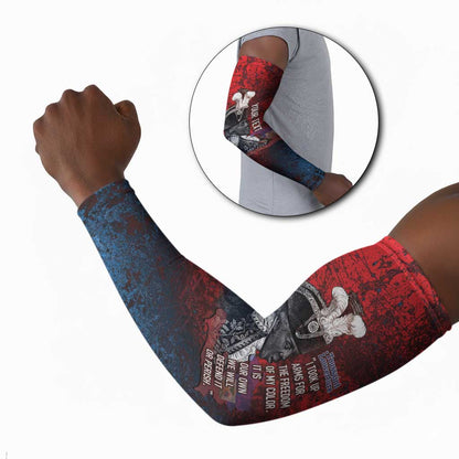 Personalized Toussaint Louverture Afro Haiti Arm Sleeves Haitian Father Grunge Style - African Pride