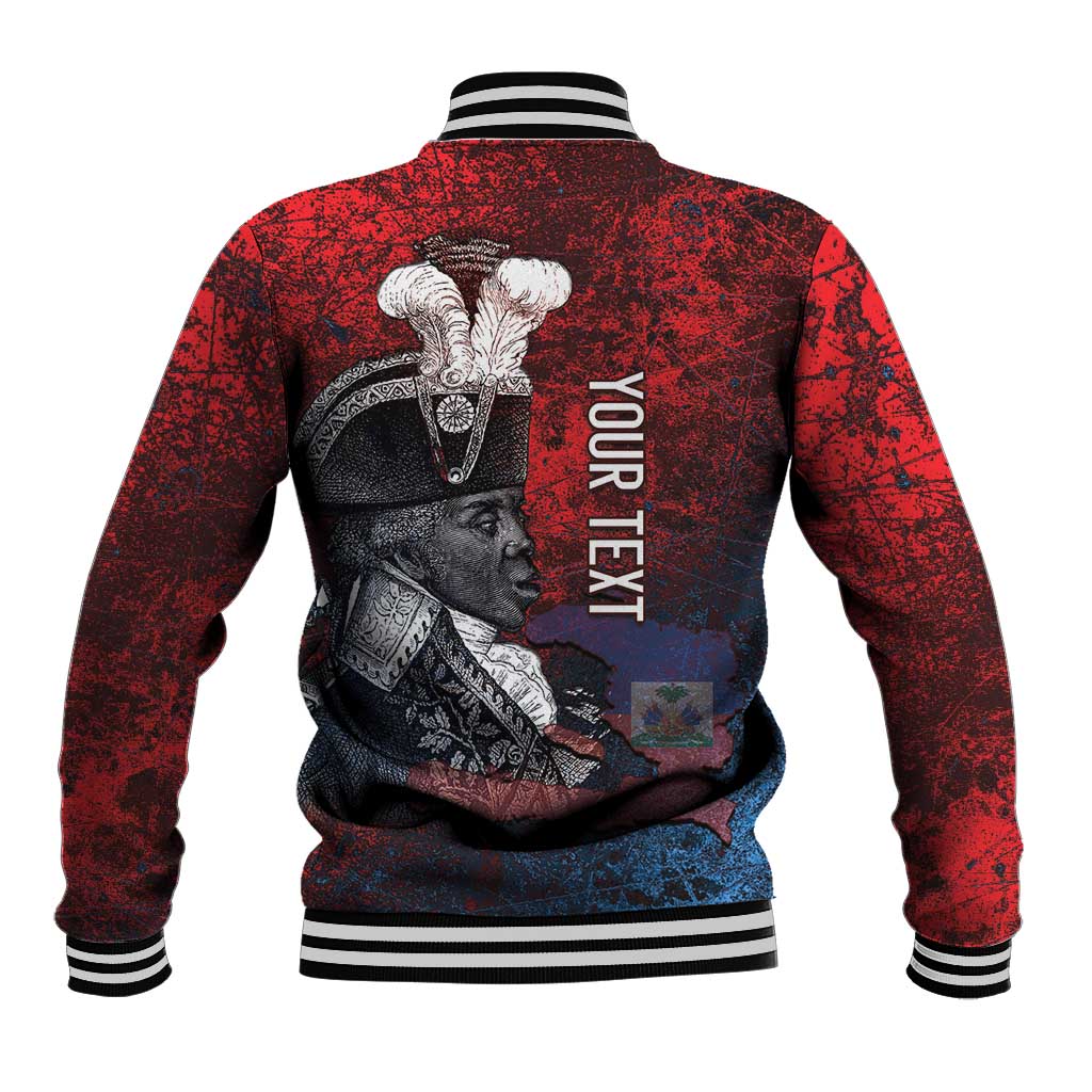 Personalized Toussaint Louverture Afro Haiti Baseball Jacket Haitian Father Grunge Style - African Pride