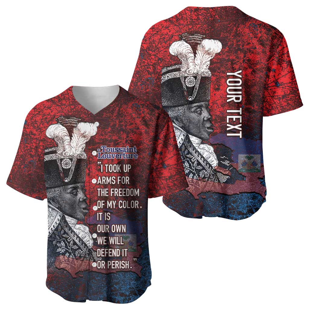 Personalized Toussaint Louverture Afro Haiti Baseball Jersey Haitian Father Grunge Style LT14