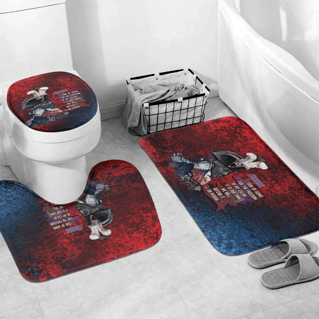 Toussaint Louverture Afro Haiti Bathroom Set Haitian Father Grunge Style - African Pride