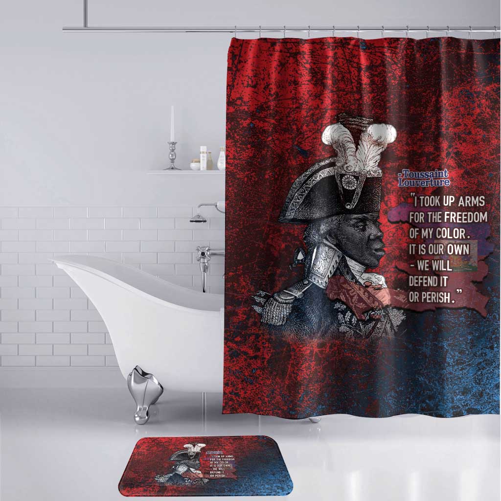 Toussaint Louverture Afro Haiti Bathroom Set Haitian Father Grunge Style - African Pride