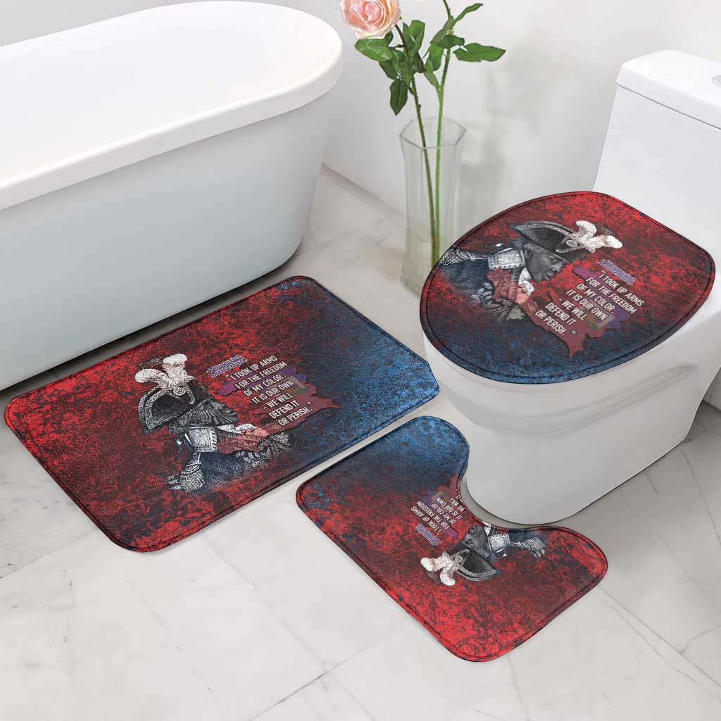 Toussaint Louverture Afro Haiti Bathroom Set Haitian Father Grunge Style - African Pride