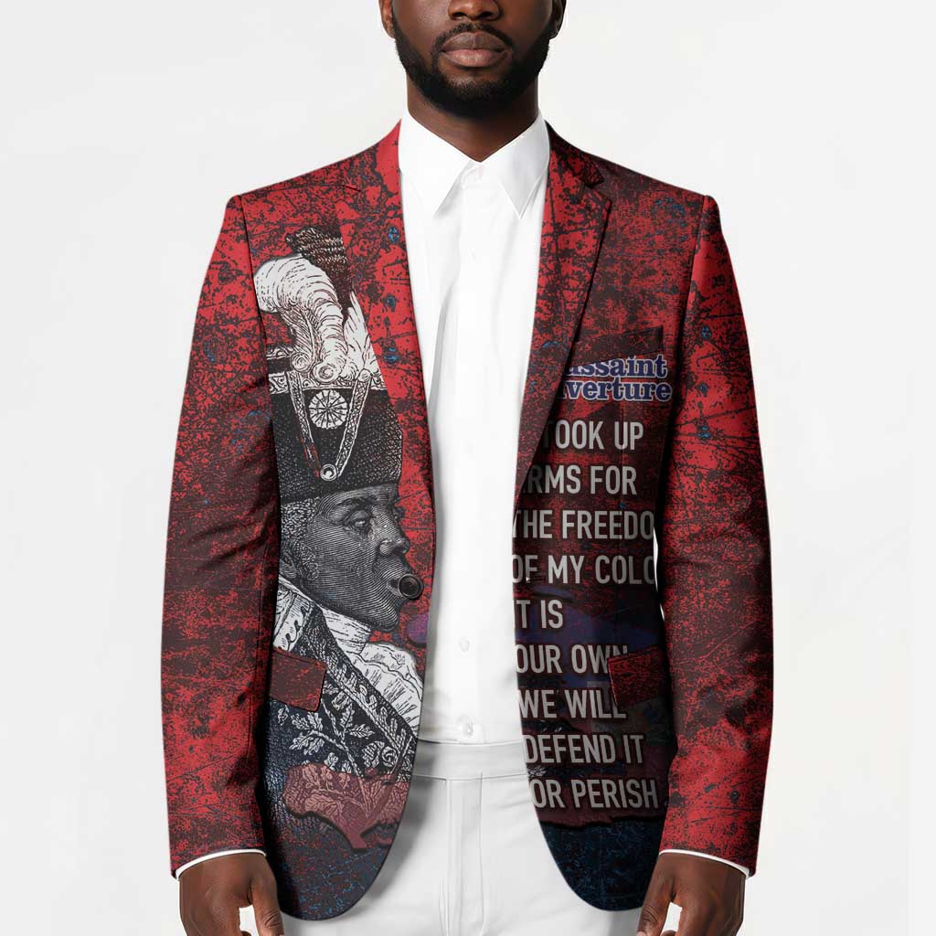 Personalized Toussaint Louverture Afro Haiti Blazer Haitian Father Grunge Style - African Pride