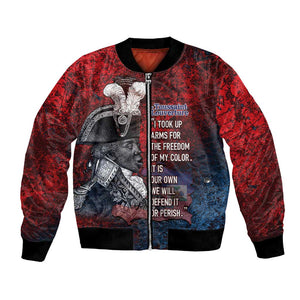 Personalized Toussaint Louverture Afro Haiti Bomber Jacket Haitian Father Grunge Style - African Pride