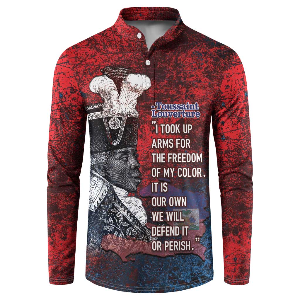 Personalized Toussaint Louverture Afro Haiti Button Sweatshirt Haitian Father Grunge Style