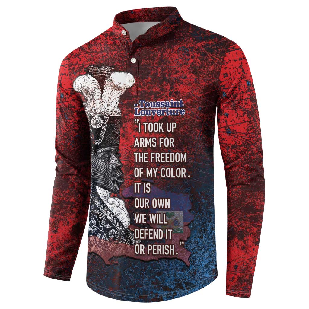 Personalized Toussaint Louverture Afro Haiti Button Sweatshirt Haitian Father Grunge Style