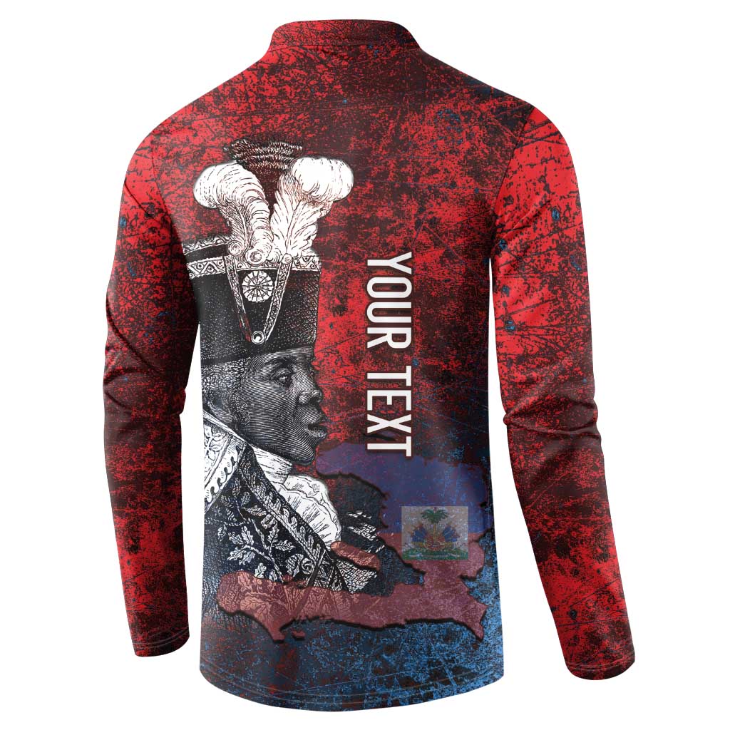 Personalized Toussaint Louverture Afro Haiti Button Sweatshirt Haitian Father Grunge Style
