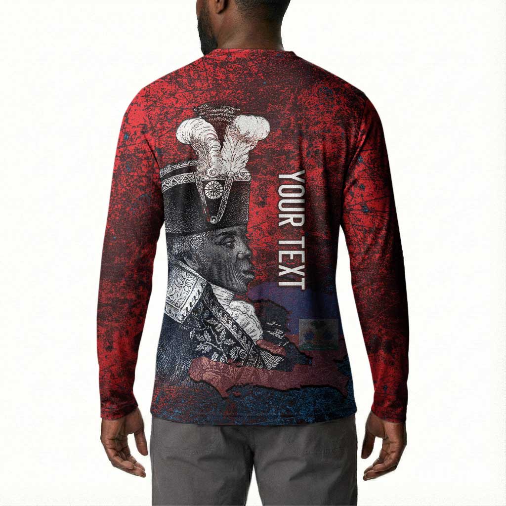 Personalized Toussaint Louverture Afro Haiti Button Sweatshirt Haitian Father Grunge Style