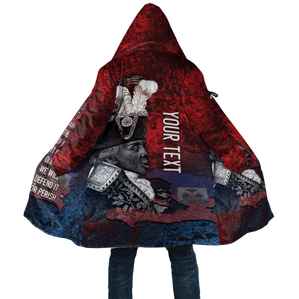 Personalized Toussaint Louverture Afro Haiti Cloak Haitian Father Grunge Style - African Pride
