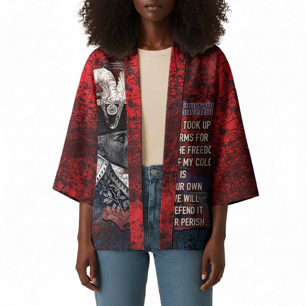 Personalized Toussaint Louverture Afro Haiti Kimono Haitian Father Grunge Style - African Pride