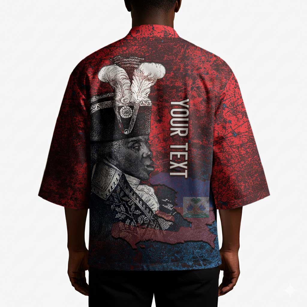 Personalized Toussaint Louverture Afro Haiti Kimono Haitian Father Grunge Style - African Pride