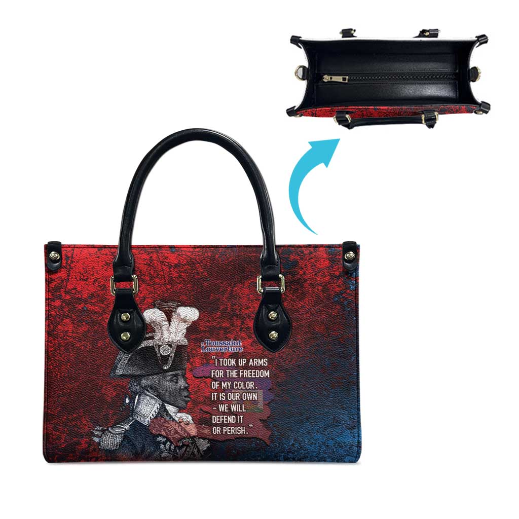 Toussaint Louverture Afro Haiti Leather Bag Haitian Father Grunge Style - African Pride