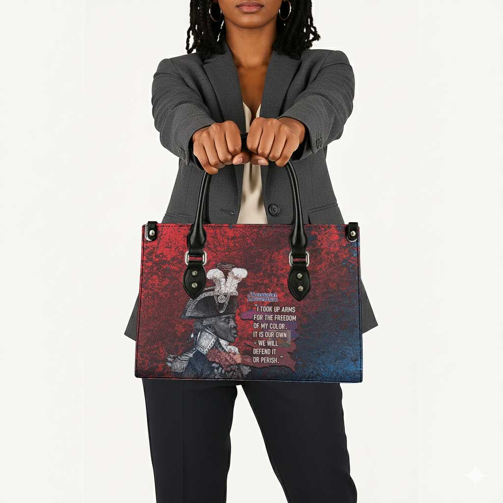 Toussaint Louverture Afro Haiti Leather Bag Haitian Father Grunge Style - African Pride