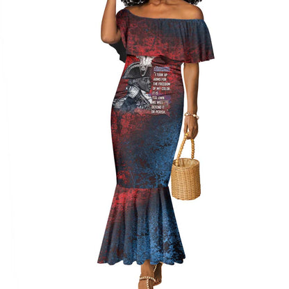 Personalized Toussaint Louverture Afro Haiti Mermaid Dress Haitian Father Grunge Style LT14