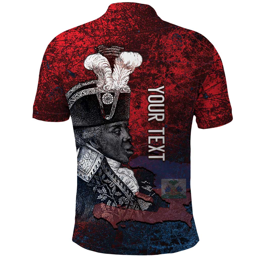Personalized Toussaint Louverture Afro Haiti Polo Shirt Haitian Father Grunge Style LT14