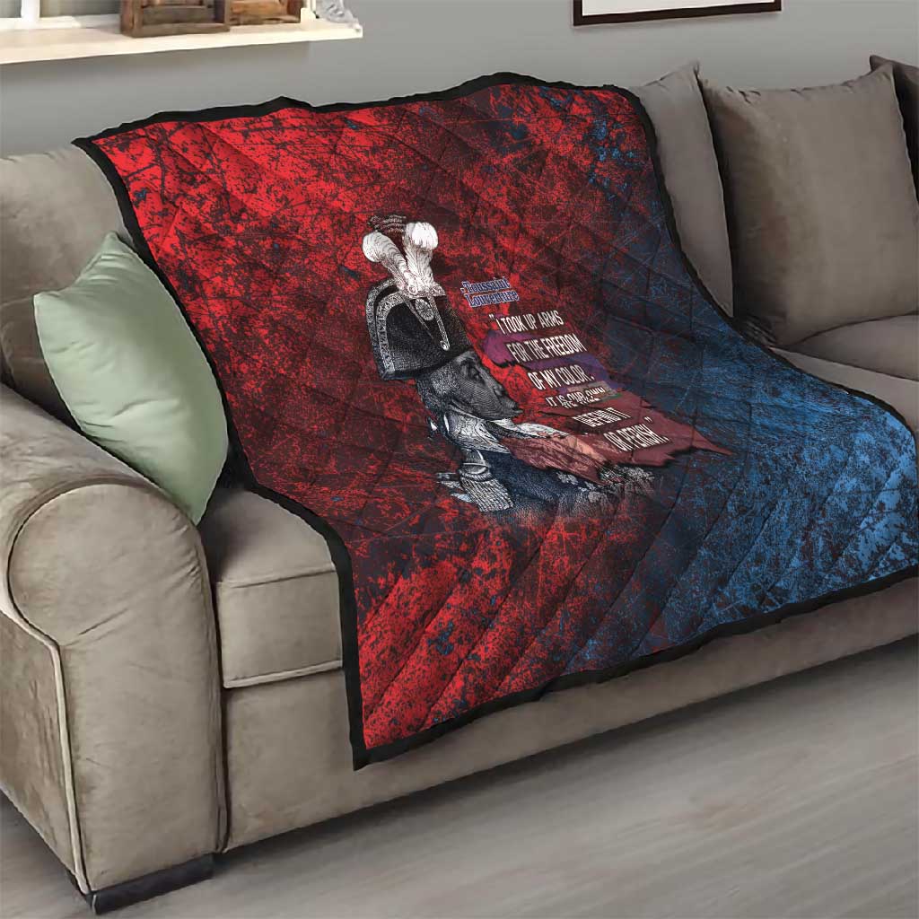 Toussaint Louverture Afro Haiti Quilt Haitian Father Grunge Style - African Pride