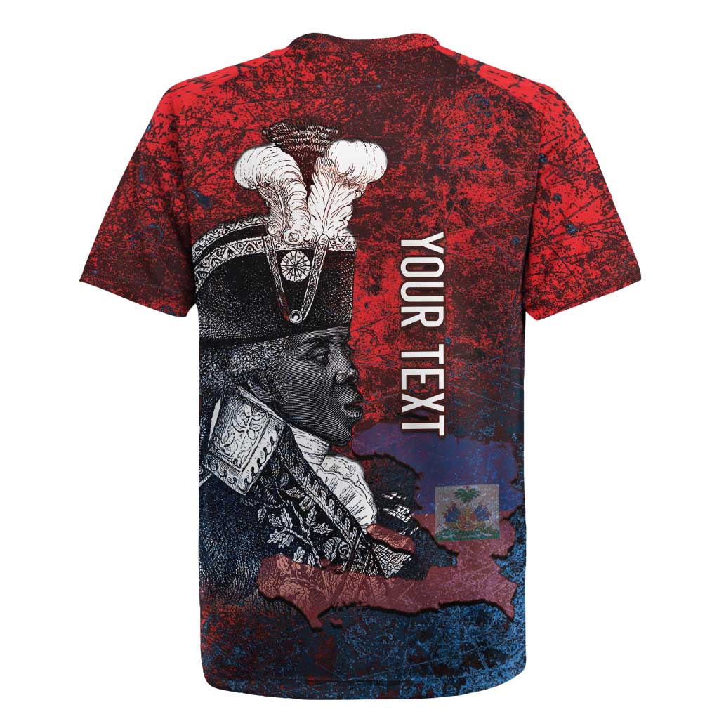 Personalized Toussaint Louverture Afro Haiti Rugby Jersey Haitian Father Grunge Style LT14