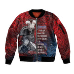 Personalized Toussaint Louverture Afro Haiti Sleeve Zip Bomber Jacket Haitian Father Grunge Style - African Pride