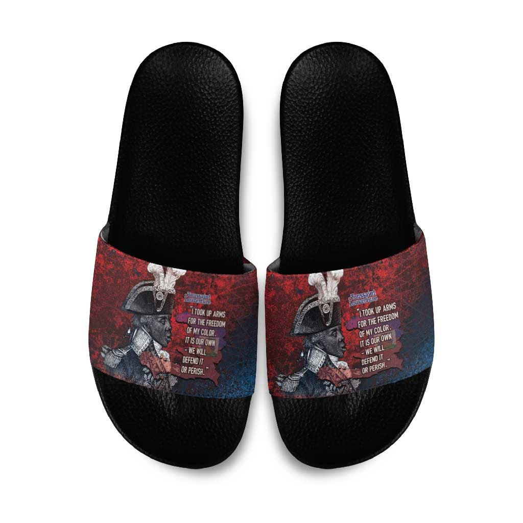Toussaint Louverture Afro Haiti Slide Sandals Haitian Father Grunge Style - African Pride