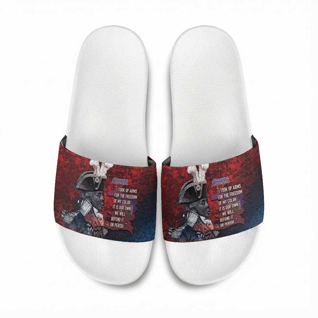 Toussaint Louverture Afro Haiti Slide Sandals Haitian Father Grunge Style - African Pride